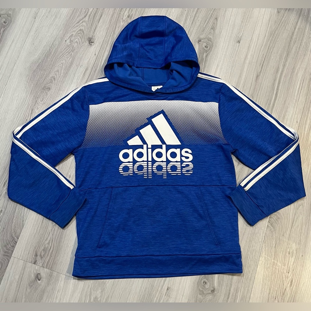 Adidas Kids Royal Blue Hoodie with‎ White Accents